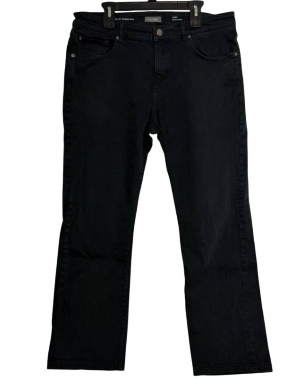 DL1961 Avery Modern Straight Press Dark Wash Black Denim Jeans Pants Men Size 38